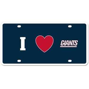  NFL New York Giants License Plate Heart: Sports & Outdoors