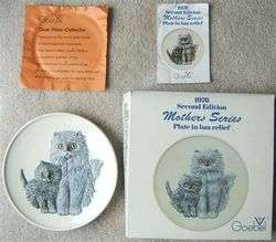 GOEBEL MOTHERS SERIES SECOND EDITION CATS Plate 1976  