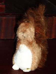   Steiff Mohair Squirrel Chipmunk Stuffed Animal Button on Foot  