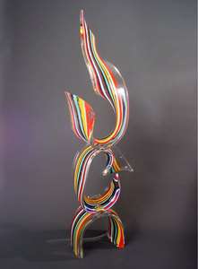 Grande Nastro di Arcobaleno   Rainbow Sculpture   Murano Glass 