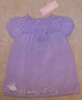 NWT Gymboree CASTLE PRINCESS Purple Sweater Dress 0 3  