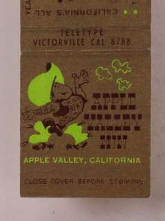 1950s Matchbook Inn Victorville Cowboy Apple Valley CA  