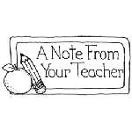 TEACHERS A NOTE FROM YOUR TEACHER RUBBER STAMP RW9018  
