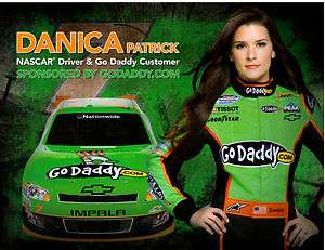   DANICA PATRICK GODADDY IMPALA NASCAR NATIONWIDE SERIES POSTCARD  