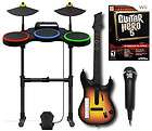 Nintendo Wii Guitar Hero 5 BAND SET Kit w/Drums+Mic+Gu​itar+Video 