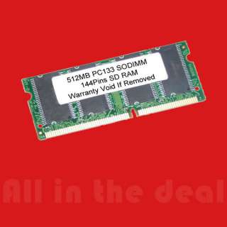 SODIMM 512MB SDRAM PC133 512 MB PC 133 144 Pin LAPTOP  