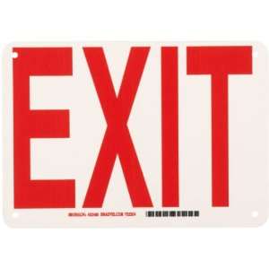   401 Plastic, Red on White Exit and Directional Sign, Legend Exit