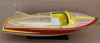 Chris Craft Cobra 35 wooden display speed boat model wood ship  