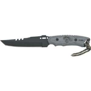 Tops Knives SR77T Tanto Storm Rider Fixed Blade Knife with Black Linen 