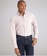 purple striped cotton long sleeve polo shirt