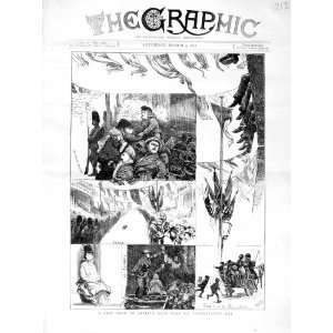  1872 Thanksgiving Day Sketches People Celebrations