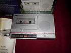 rare  roebuck vintage chrome cassette recorder player w manual
