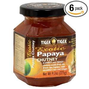 Tiger Tiger Chutney, Papaya Exotic, 9.70 Ounce (Pack of 6)  