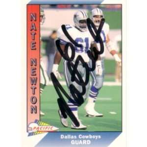   Newton autographed Dallas Cowboys 1991 Pacific card 