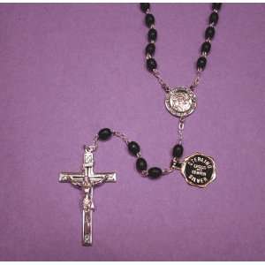    Godfather Sterling Silver Black Oval Rosary: Everything Else