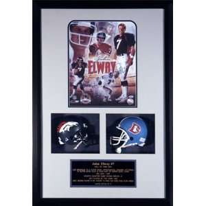  John Elway Denver Broncos Autographed Shadow Box: Sports 