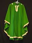   CHASUBLE & STOLE w Gold, Clergy Priest Vestments Church Apparel Pastor