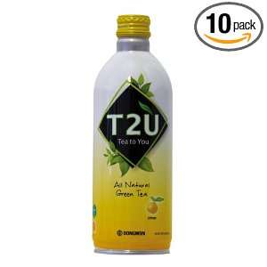 T2U Citron Green Tea, 16 Ounce Bottles (Pack of 10)  
