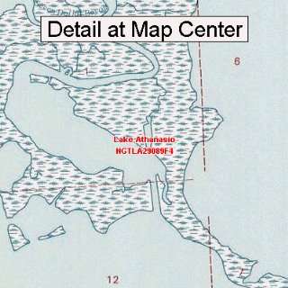 USGS Topographic Quadrangle Map   Lake Athanasio, Louisiana (Folded 