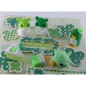  Japanese Iwako Puzzle Erasers: The Saint Patricks Day Eraser 