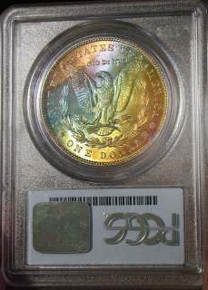 1886 PCGS MS65 Gem Rainbow Toned Morgan Dollar  