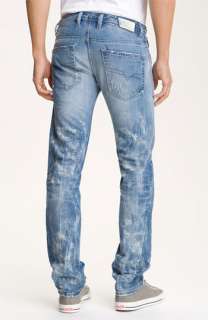DIESEL® Shioner Slim Straight Leg Jeans (74Z Wash)  