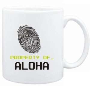  Mug White  Property of _ Aloha   Fingerprint  Female 