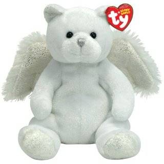 Ty Beanie Babies   Heavenly the White Angel Bear With Wings
