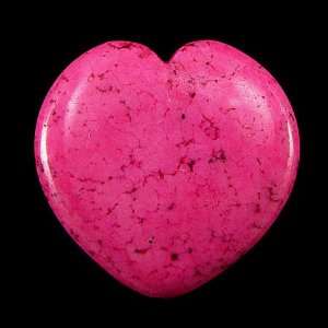  40mm pink turquoise heart pendant bead S3: Home & Kitchen