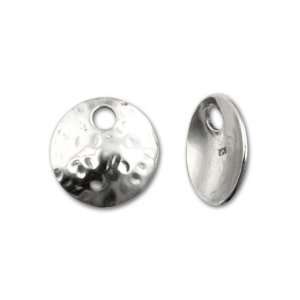   : Sterling Silver 14.5mm Hammered Round Charm: Arts, Crafts & Sewing