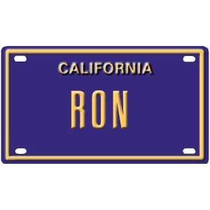  Ron Mini Personalized California License Plate 