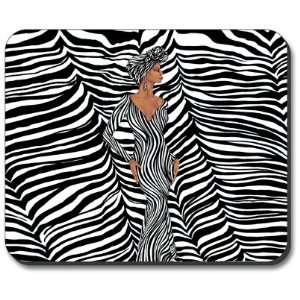    Decorative Mouse Pad Zebra Wrap African American Electronics