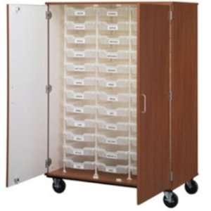   67H Mobile Storage Cabinet, 18 Bins, Racking System