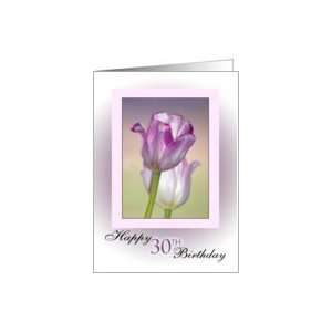  30th Birthday ~ Pink Ribbon Tulips Card Toys & Games