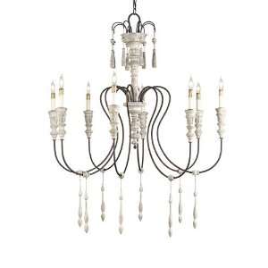   Hannah 8 Light Chandeliers in Stockholm White Rust