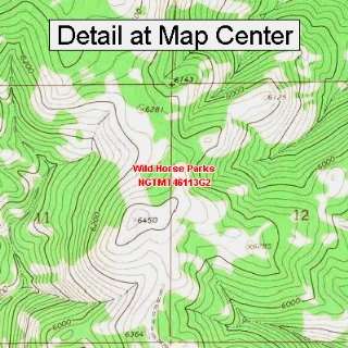 USGS Topographic Quadrangle Map   Wild Horse Parks, Montana (Folded 