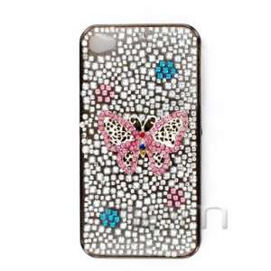  New 3D Iphone 4 Diamond Butterfly Case Cell Phones 