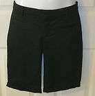 NEW ANTHROPOLOGIE Black $98 ELEVENSES Cuffed Bermuda Shorts Sz 8