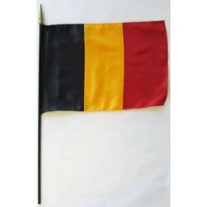  Belgium   8 x 12 World Stick Flag: Patio, Lawn & Garden