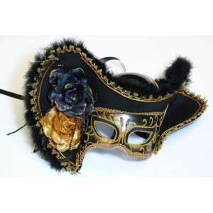  Halloween Lady Pirate Hat Black and Gold by H M SHOP: Toys & Games