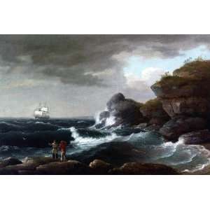  Hand Made Oil Reproduction   Thomas Birch   32 x 22 inches 