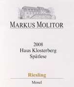 Markus Molitor Haus Klosterberg Riesling Spatlese 2008 