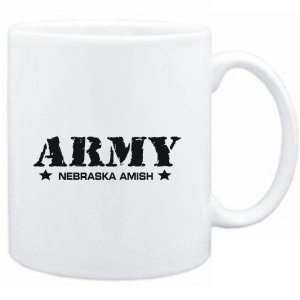  Mug White  ARMY Nebraska Amish  Religions Sports 