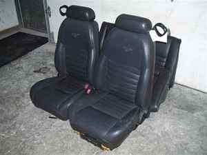 01 Ford Mustang Set of Black Leather Seats OE LKQ  