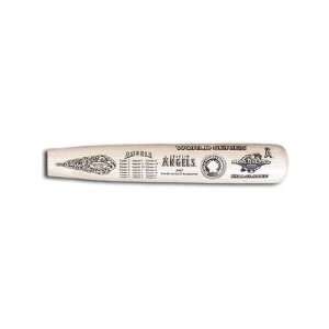  2002 Angels World Series Champions Laser Engraved Coin Bat 