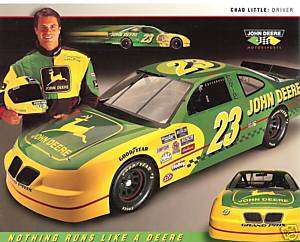1996 Chad Little #23 John Deere sponsor NASCAR Postcard  