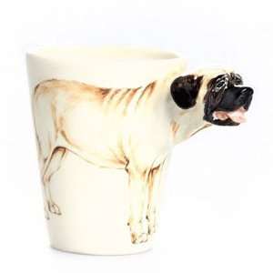  Mastiff Sculpted Ceramic Dog Coffee Mug: Home & Kitchen
