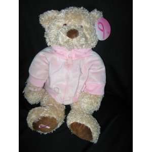  Breast Cancer 16 Plush Bear in Pink Jacket: Toys & Games