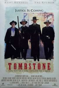 Tombstone 27x40 DS Org Movie Poster 1993 Kurt Russell  