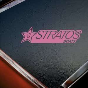  STRATOS BOATS Pink Decal BOAT CRUISER Truck Window Pink 